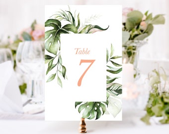 CICELY | Tropical Table Number Cards