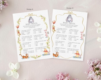 Winnie the Pooh Baby Shower Card Games