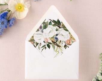 White floral Envelope Liner