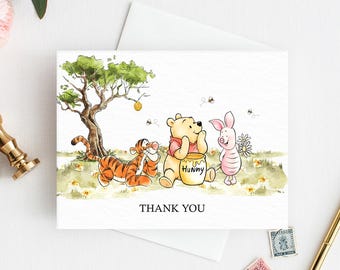 Winnie the Pooh and Friends Thank You Cards