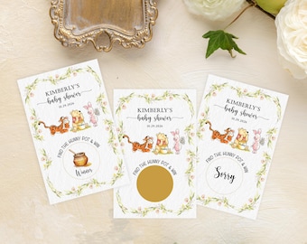Set of 24 Winnie the Pooh Scratch-Off Game Cards