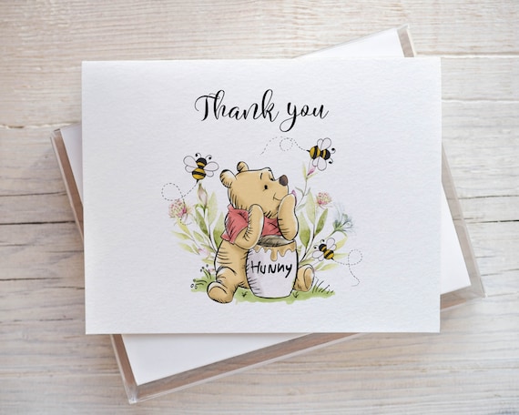 WINNIE the POOH Thank You Cards - Etsy