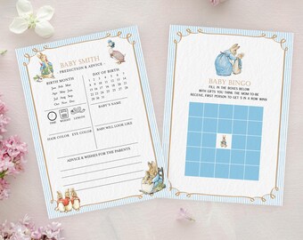 Peter Rabbit Shower Game Cards