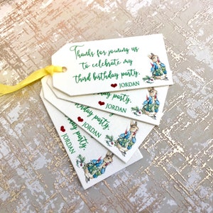 Customizable | Peter Rabbit Tags with Silk Ribbon