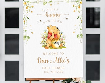 Winnie the Pooh Baby Shower Welcome Sign