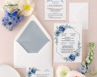 MARIELLE | Bilingual Vietnamese Wedding Invitation Suite