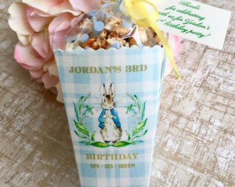 Customizable | Peter Rabbit Popcorn Box | Baby Shower| Birthday