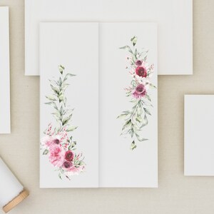 Customizable | Greenery Design 7 | 5&quot;x7&quot; | White Translucent Vellum Jacket