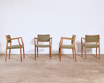 Set of Four Model 65 Dining Chairs by Niels O. Møller (Moller), Denmark, 1960s