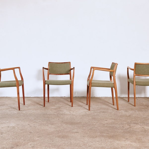 Set of Four Model 65 Dining Chairs by Niels O. Møller (Moller), Denmark, 1960s