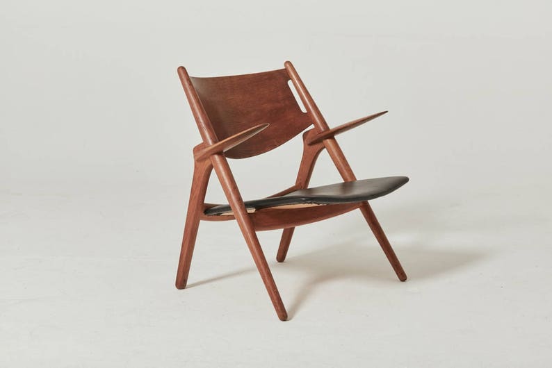 Authentic Mid Century Hans Wegner Ch28 Sawbuck Armchair 1950s Denmark