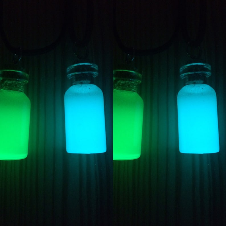 Glowing Pendant Glow in the dark jewelry unisex necklace glow necklace Glow bottle necklace Glow in the dark necklace glowing necklace