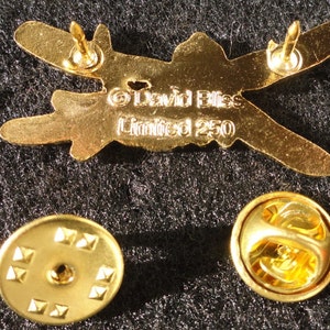 Cloisonné Pin Gold Winged Ermine Flutter Ferret - Etsy