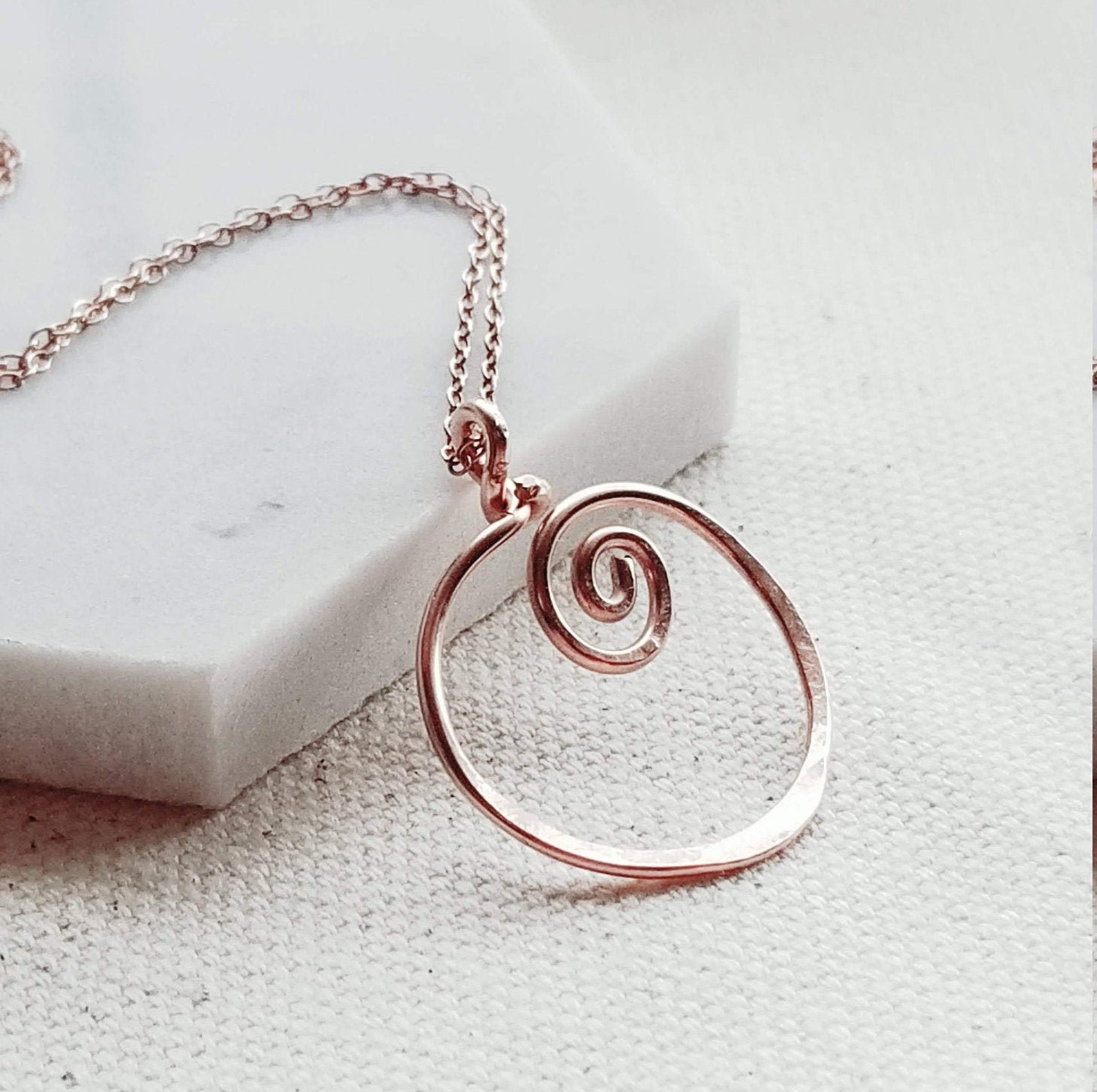 Wedding Ring Holder Necklace Rose Gold Jewelry Textured Ring Etsy