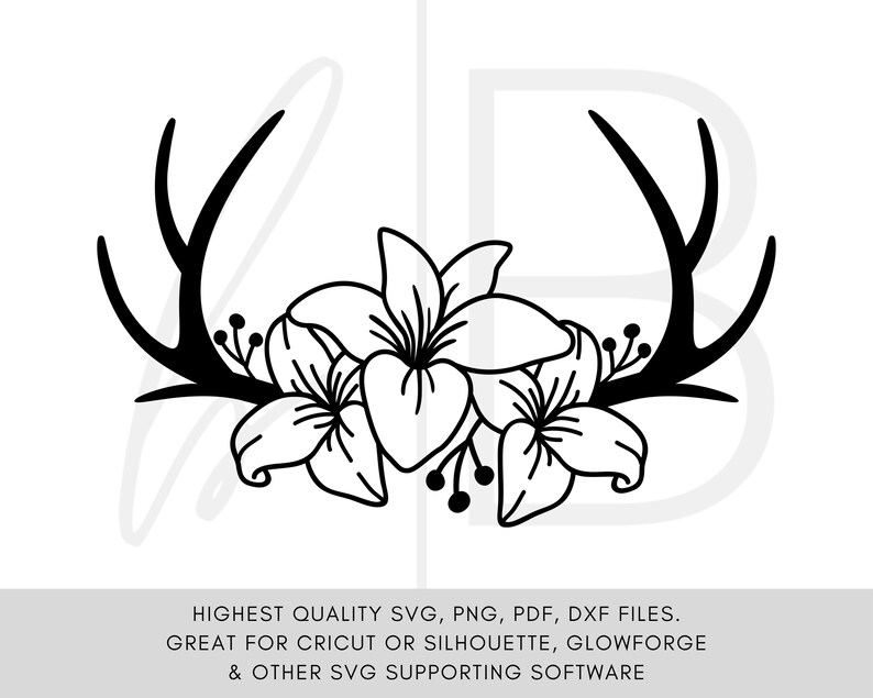 Free Free 131 Floral Deer Antler Svg SVG PNG EPS DXF File