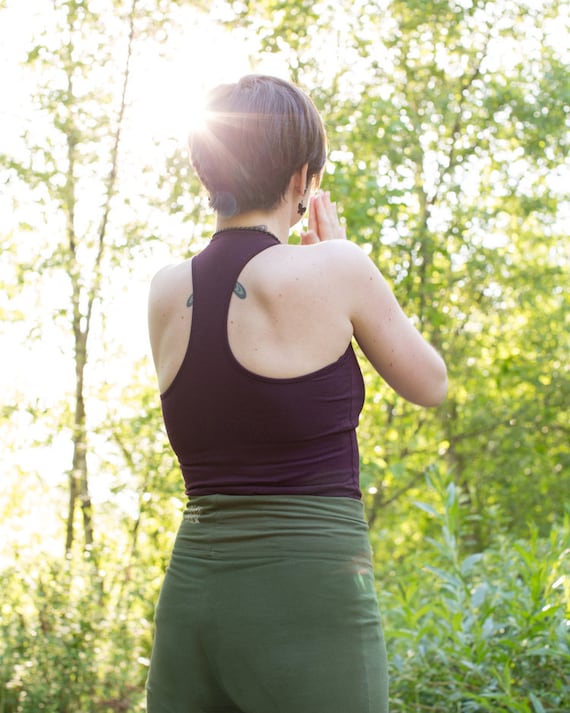 Racerback Tank With Built-in Bra Love Light Yoga 