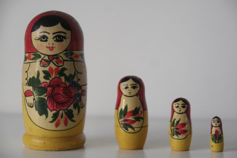 Russian matryoshkas, different matryoshkas, 4 dolls, matryoshka, Russian dolls, set 3 1 the big image 2
