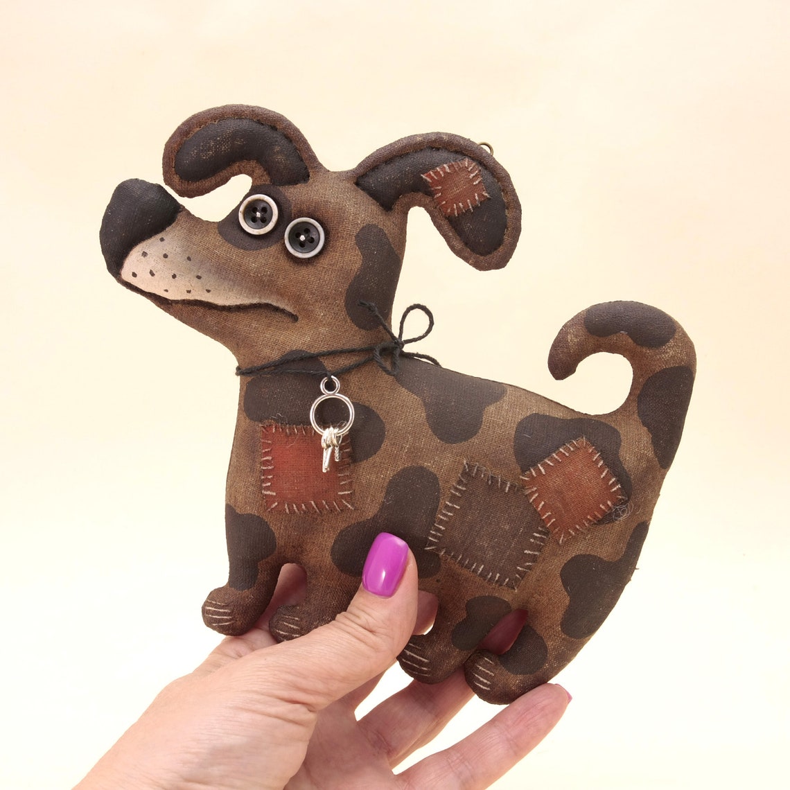 Kleiner gefleckter Hund für Glück Etsy