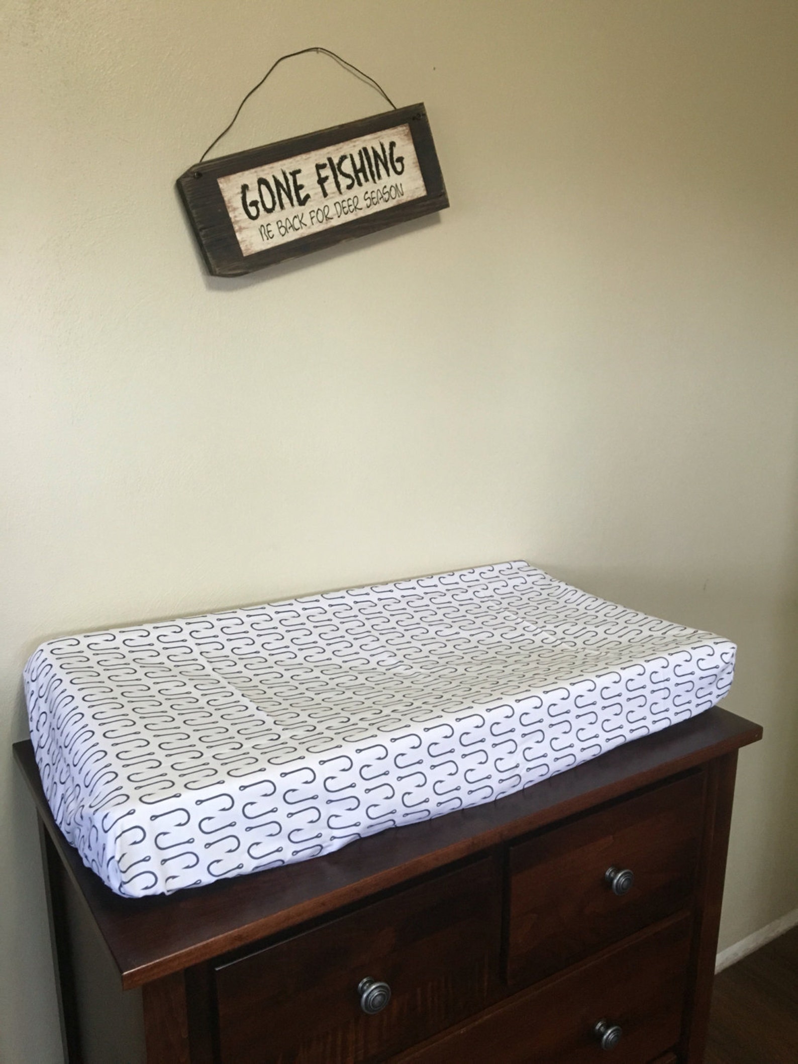 GONE FISHING Fishing Crib Sheets Fitted Crib Sheet Etsy