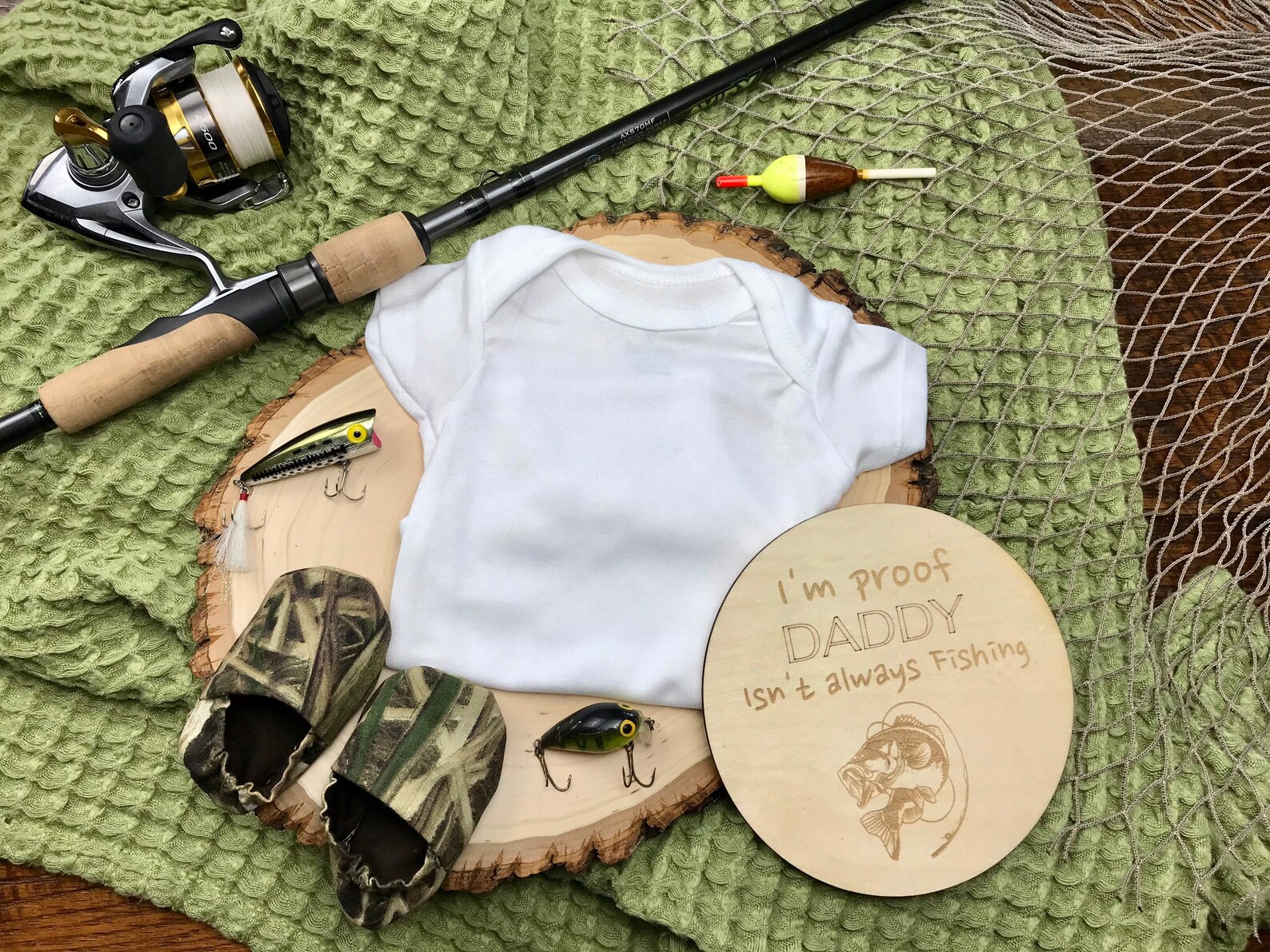 Fishing Pregnancy Announcement New Baby Sign Maternity Etsy
