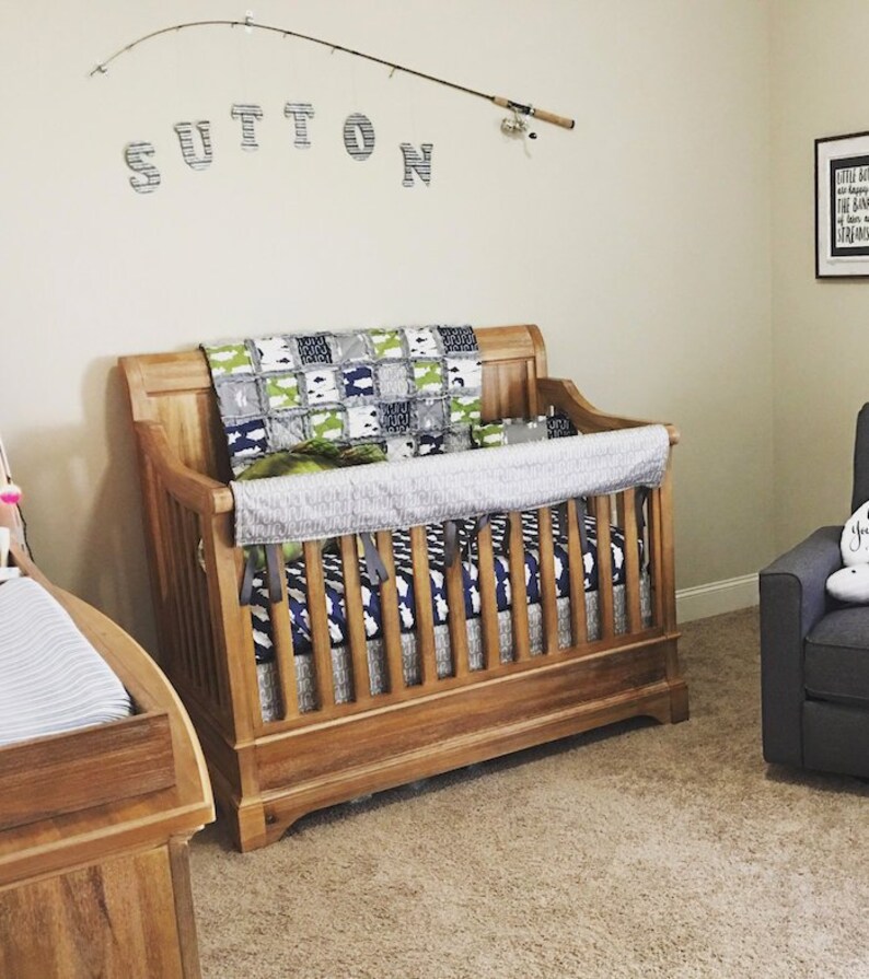 bass fish crib bedding