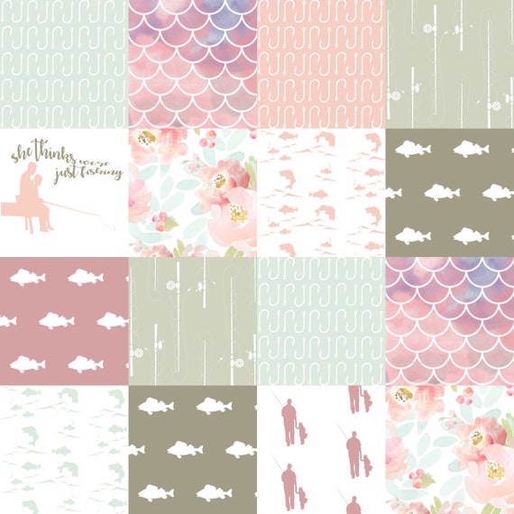 Just Fishing Minky Blanket Girl Fishing Blanket Fishing Etsy