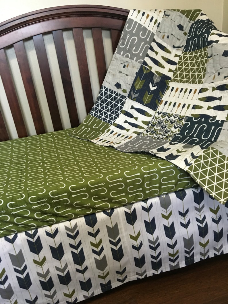 Fishing Nursery Crib Bedding Fishing Baby Nursery Nautical Etsy
