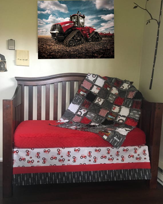 Tractor Crib Bedding Tractor Baby Bedding Case Ih Baby Etsy