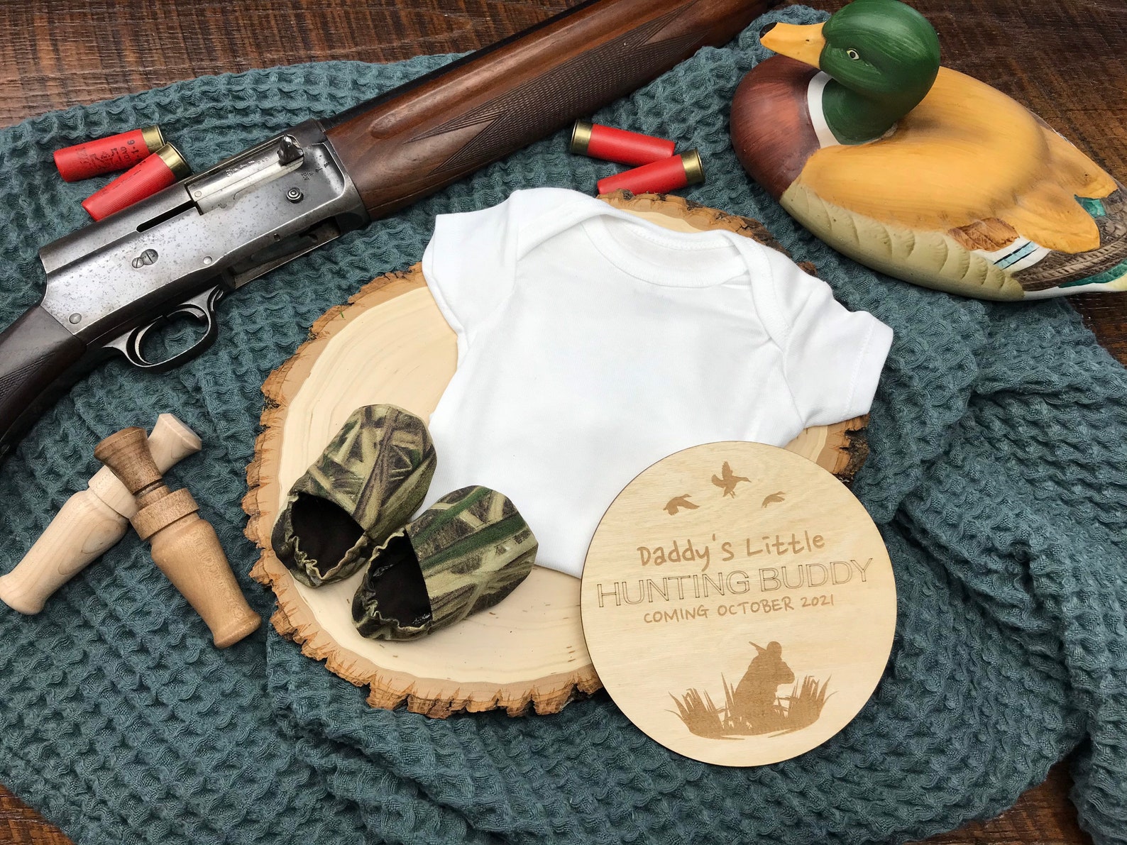 Duck Hunting Pregnancy Announcement New Baby Sign Etsy