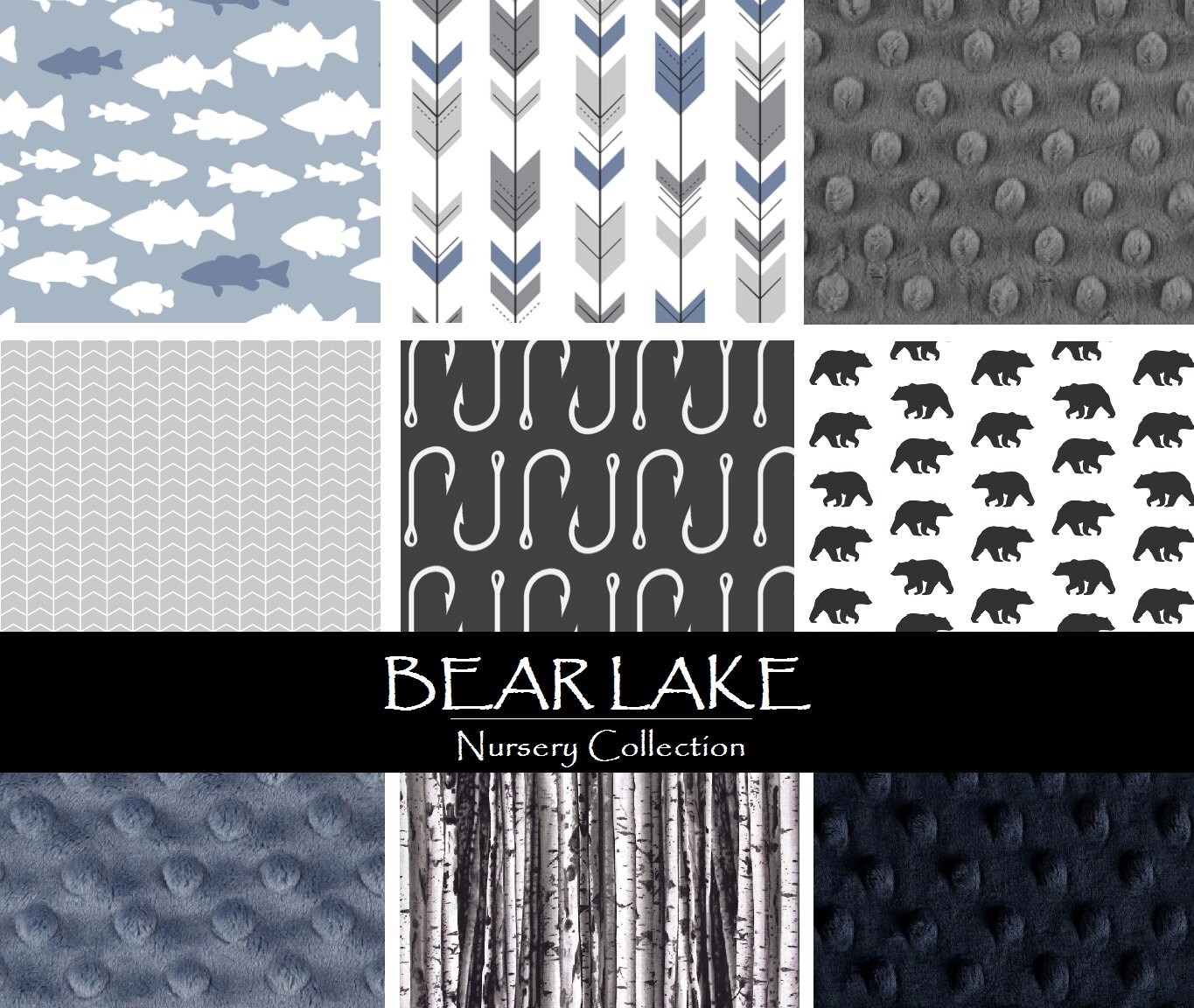 Bear Lake Custom Baby Bedding And Nursery Sets Fishing