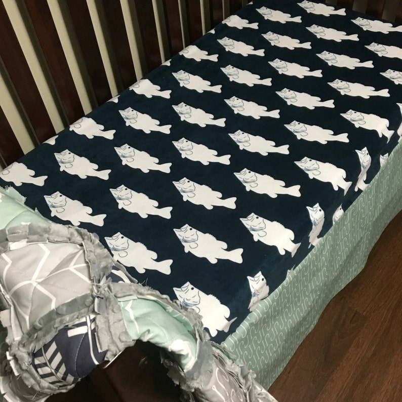 GONE FISHING Nursery Collection Fishing Crib Bedding Etsy