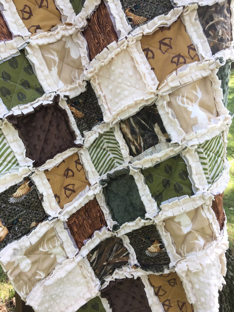 Baby Rag Quilt BUCKS & DUCKS™ Exclusively from OCKBaby Etsy