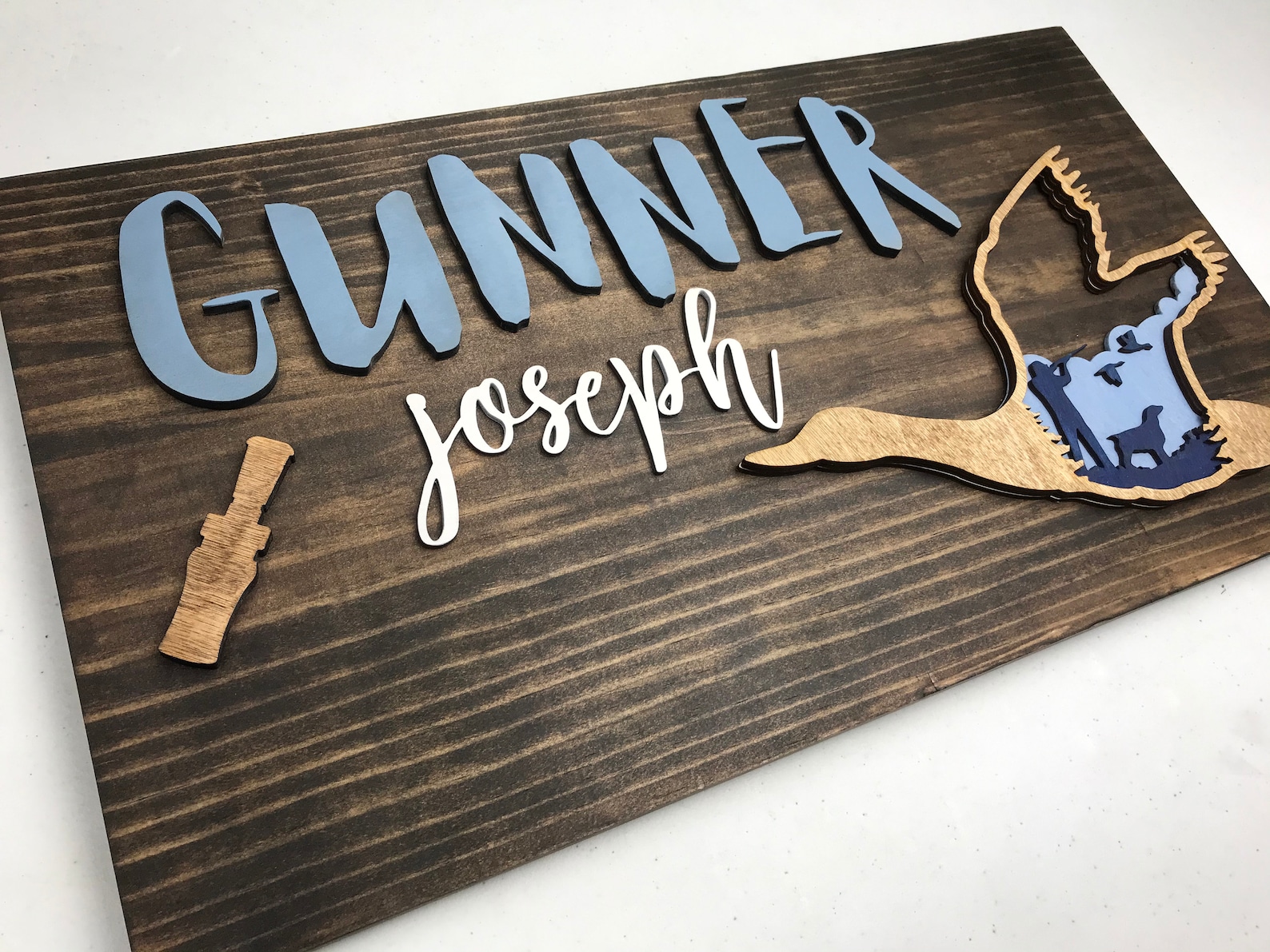 3D Duck Hunting Baby Name Sign Hunting Nursery Name Sign Etsy