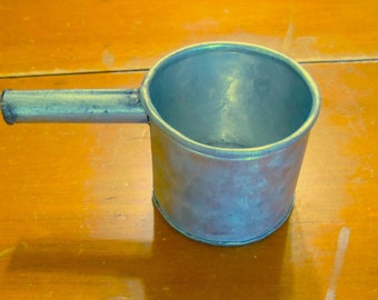 Vintage Tin Pot, India Exotics Inc.,Approximately 2" Tall, Opening AtTop Approximately 2 1/2" Handle Approximately 2 1/4", Vintage Decor