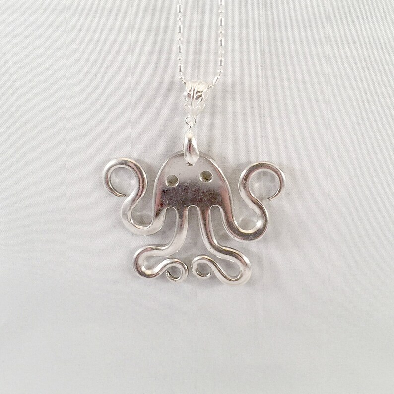 Octopus Necklace Vintage Silverware Jewelry Spoon Jewelry Etsy