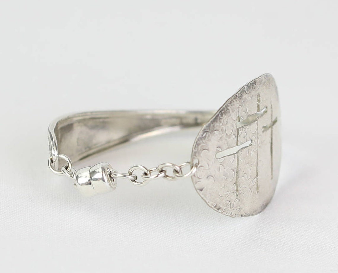 Christian Cuff Bracelets Calvary Cross Spoon Bracelet Etsy