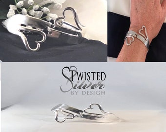Handmade Fork Bracelet, Unique Silverware Jewelry Gifts for Women, Spoon Jewelry Gift for Mother,  Silver Bracelet Gift for Her