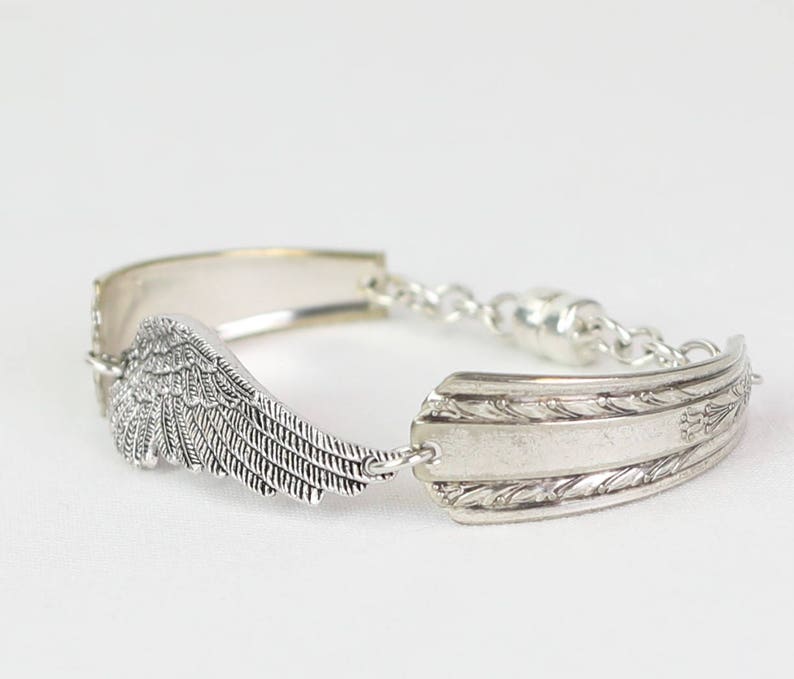 Silverware Jewelry Silver Wing Bracelet Angel Wings Spoon - Etsy