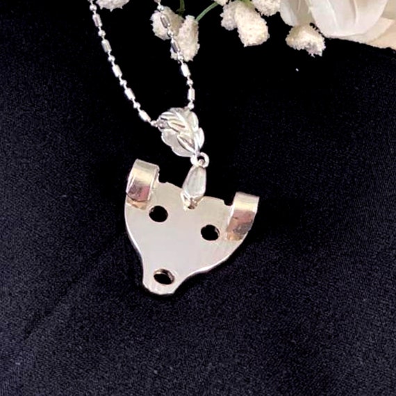 Silver Fork Charm Custom Dog Pendant, Vintage Flatware Dog Lovers Necklace for Mom, Handmade Silverware Jewelry, Personalized Memorial Gift