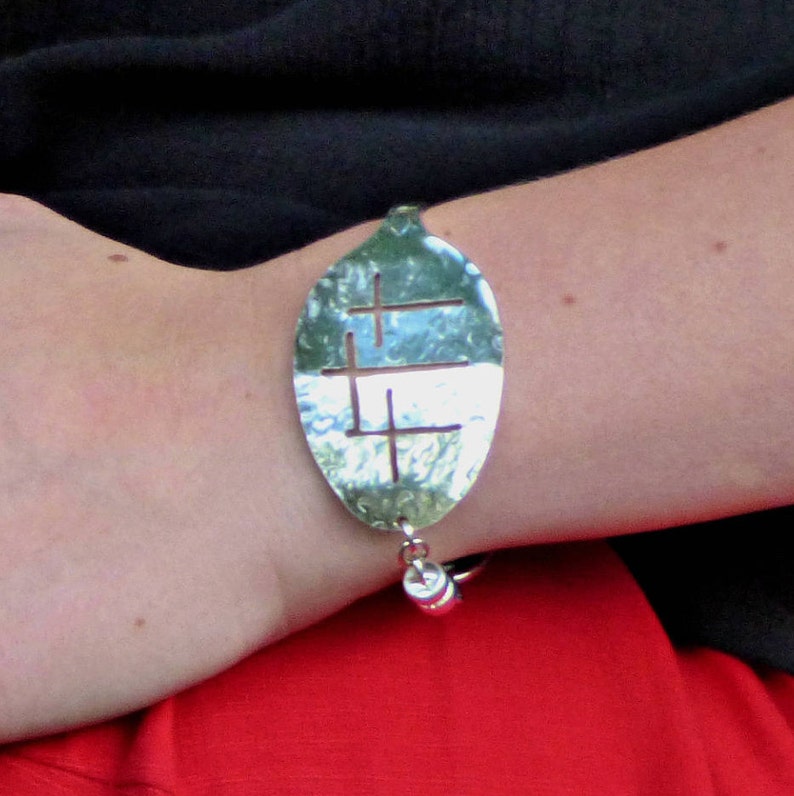 Christian Cuff Bracelets Calvary Cross Spoon Bracelet Etsy