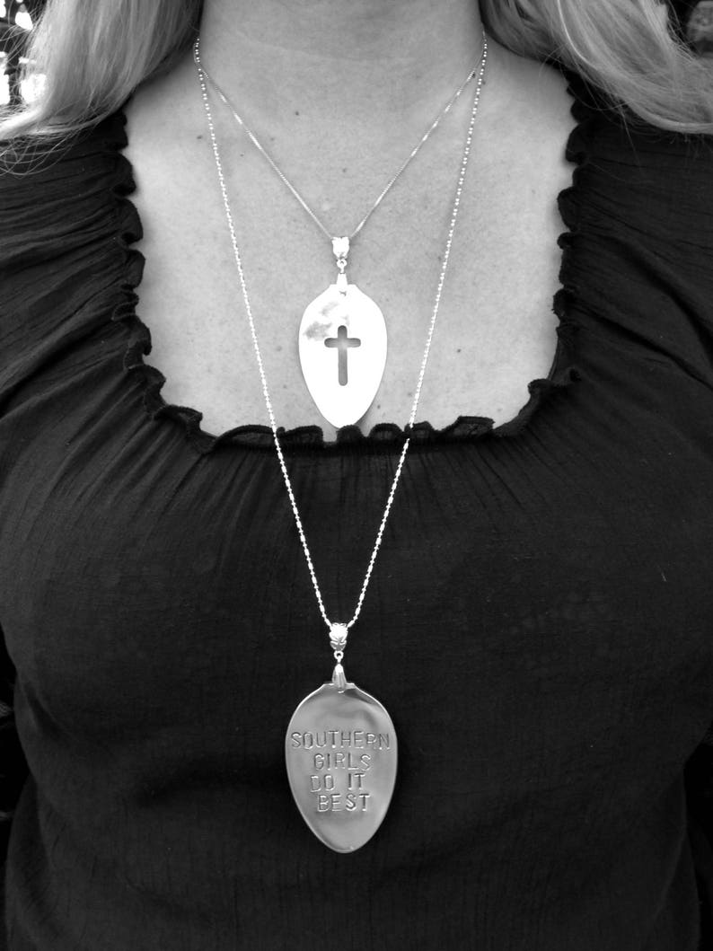 Peace Sign Necklace Silverware Jewelry Peace Sign Fork Etsy