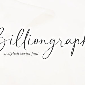 Billiongraph Font, Script Font, Handwritten Font, SVG Font, Calligraphy Font, Cricut Font, Cutting Font