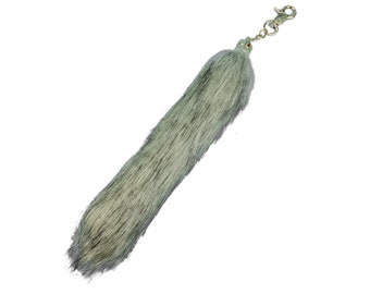 Pink Imitation Faux Fox Tail Keychain 42-23PK-AS K21