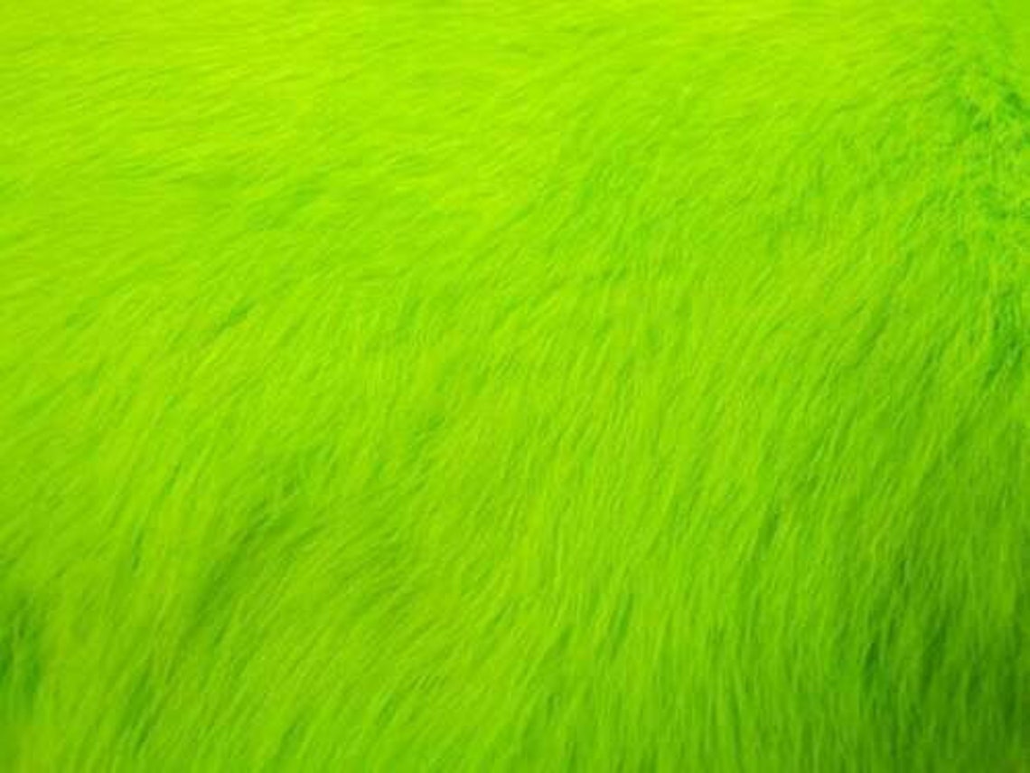 Rabbit Skin Better Grade Dyed Fluorescent Chartreuse Green Rabbit Skin ...