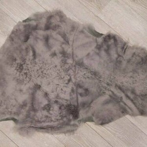 Dyed Icelandic Shearling Suede: 5.25 sq ft Gray (7-50-GYT-G3037) Y1L