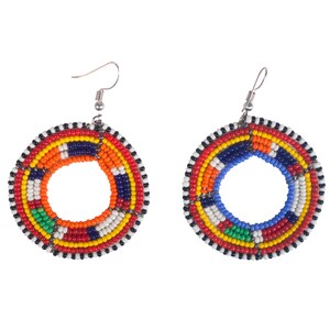 Handcrafted African Beaded Earrings (1428-10-G8003) Y2O