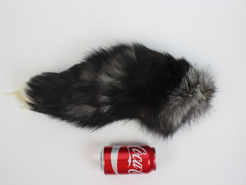 Select Silver Fox Tail keychain optional K13 18-05-8-SEL