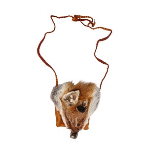 Real Red Fox Face Bag: 5.5&quot; x 5.5&quot; (422-66-G4796) Y1L
