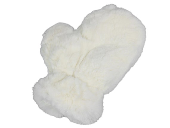 Single Rex Rabbit Fur Massage Mitt: White 696-9RXCN-S K9 - Etsy