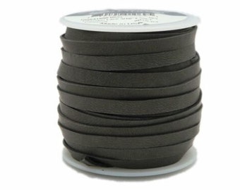 Charcoal Deerskin Lacing - (1) 50 foot spool, 3/16th inch lace.  Deerskin lace. (297-316x50CC) D6